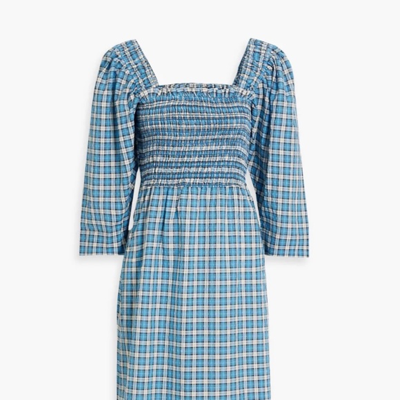 Ganni Dresses & Skirts - Ganni, Cotton-blend Seersucker Midi Dress, 12